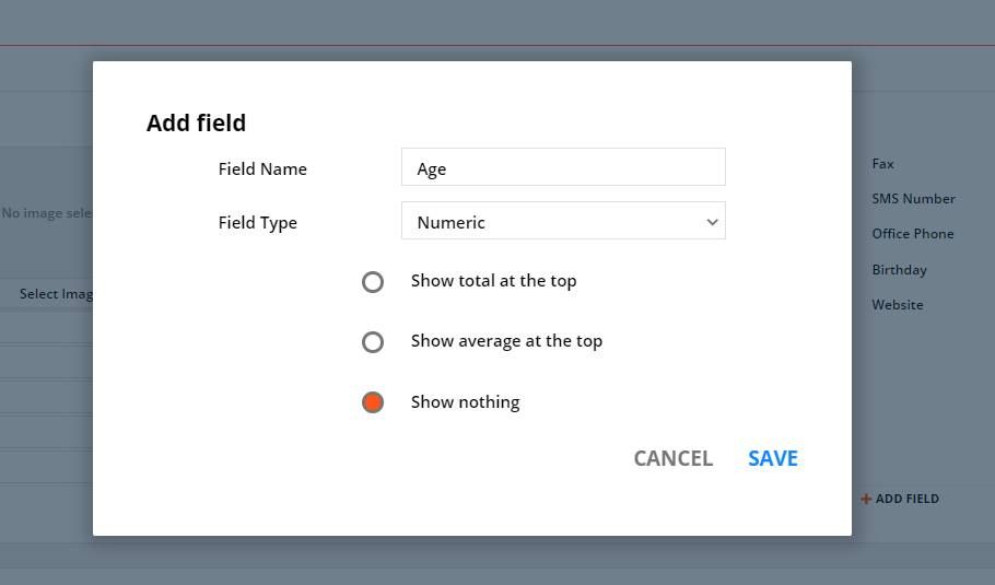 numeric field Ontraport